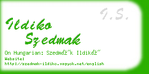 ildiko szedmak business card